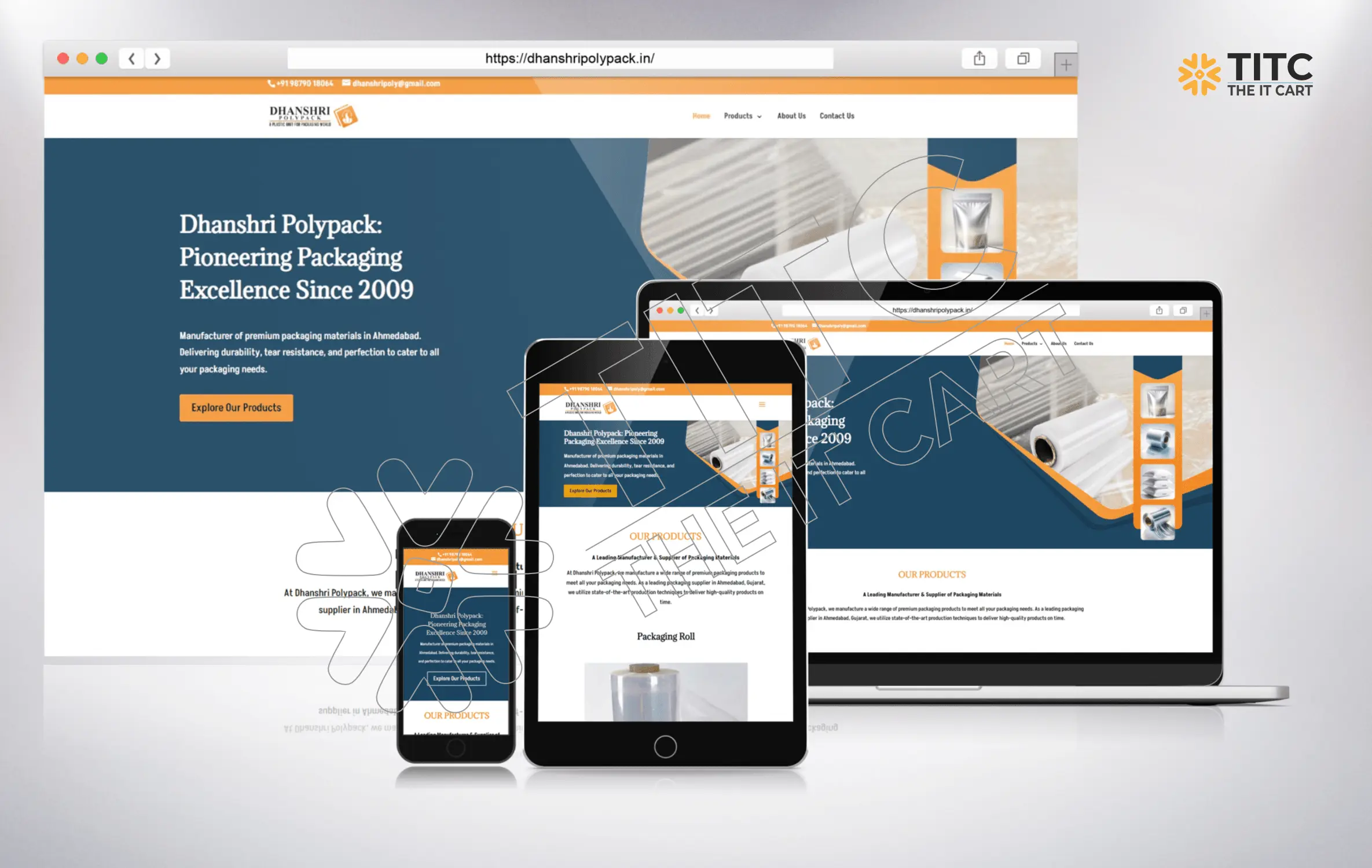 Dhanshri Polypack Website Design & Development Portfolio by The IT Cart Canada