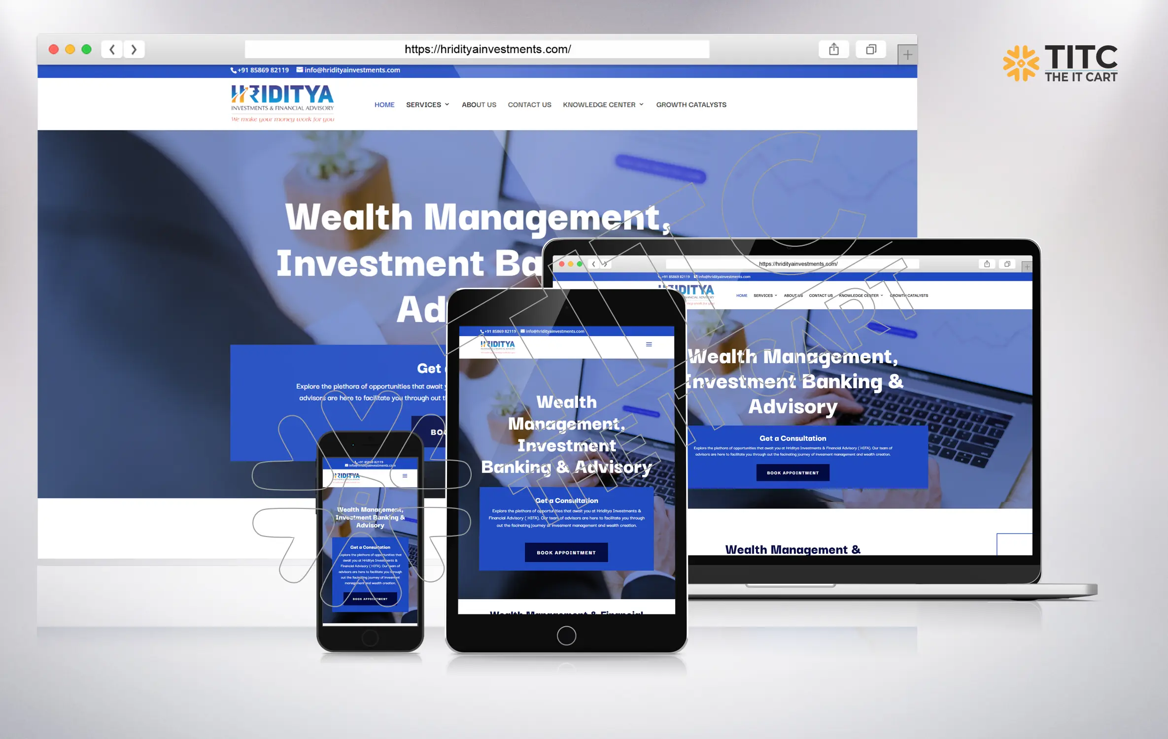 Hriditya Investment Website Design & Development Portfolio by The IT Cart Canada