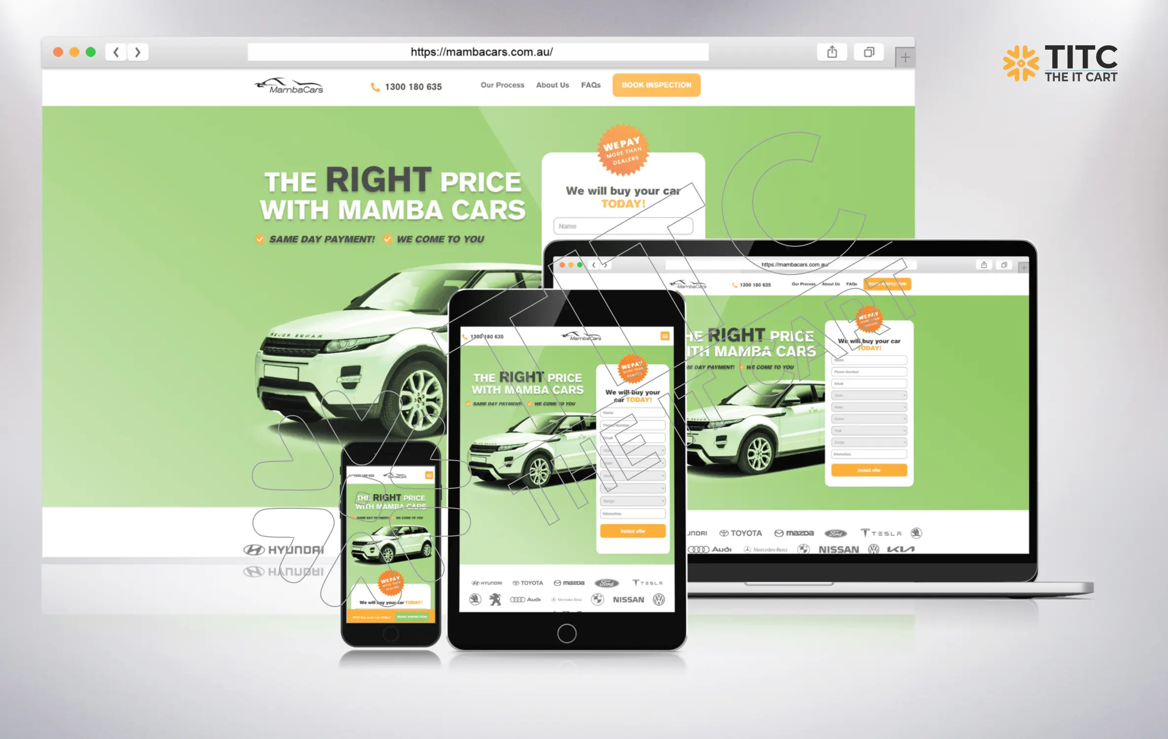 Mamba Car Website Design & Development Portfolio by The IT Cart Canada