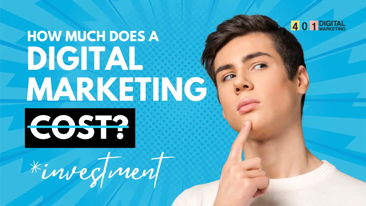 Person thinking about digital marketing investment while learning how much does it cost to hire a digital marketing agency 401 with Digital Marketing 401 Mississauga.